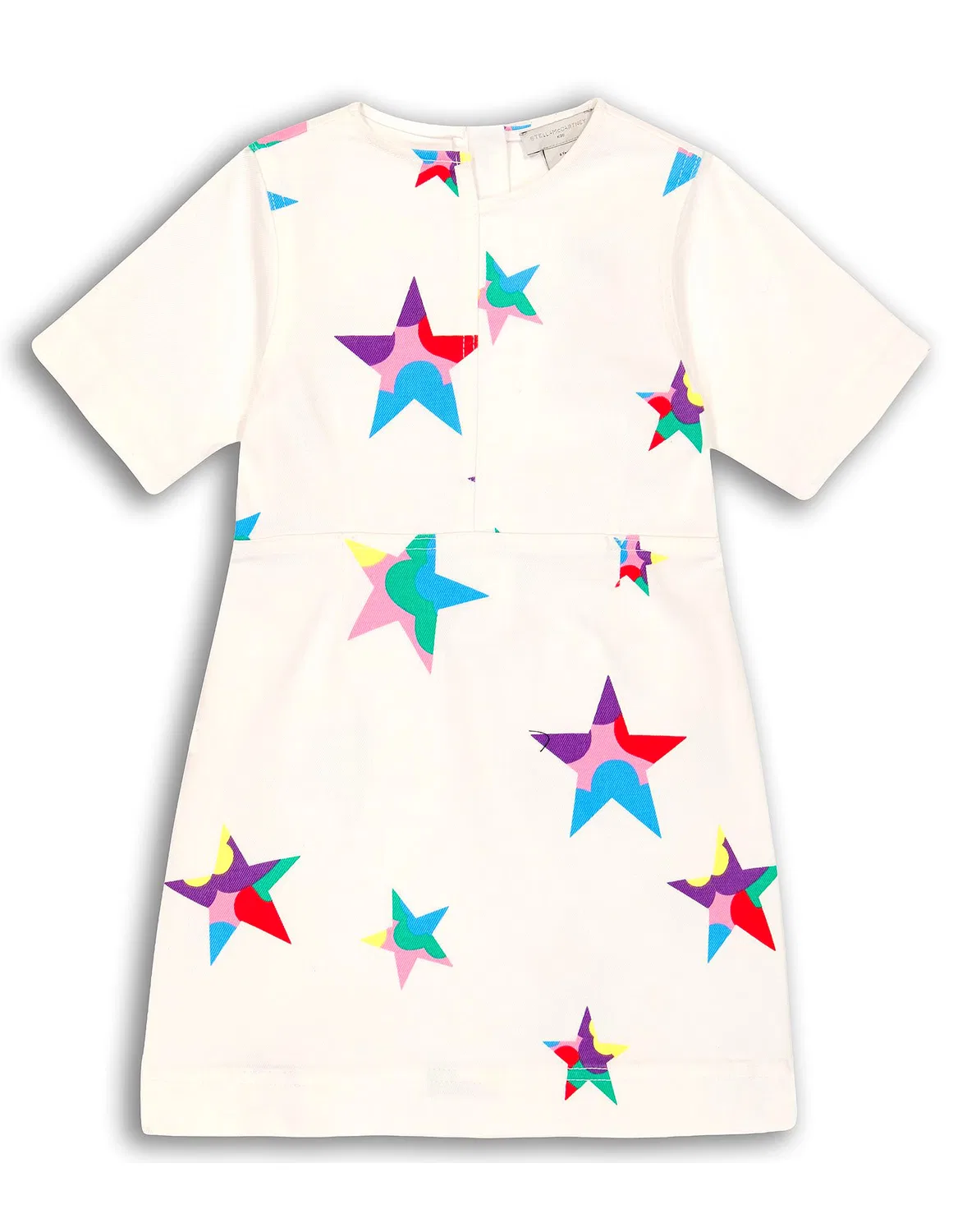 Детское платье для девочек с коротким рукавом Stella Mccartney Kids, белый