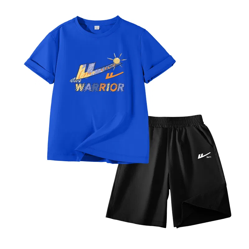 Детский комплект спортивной одежды с круглым вырезом, Huili White K, WARRIOR — фото 4