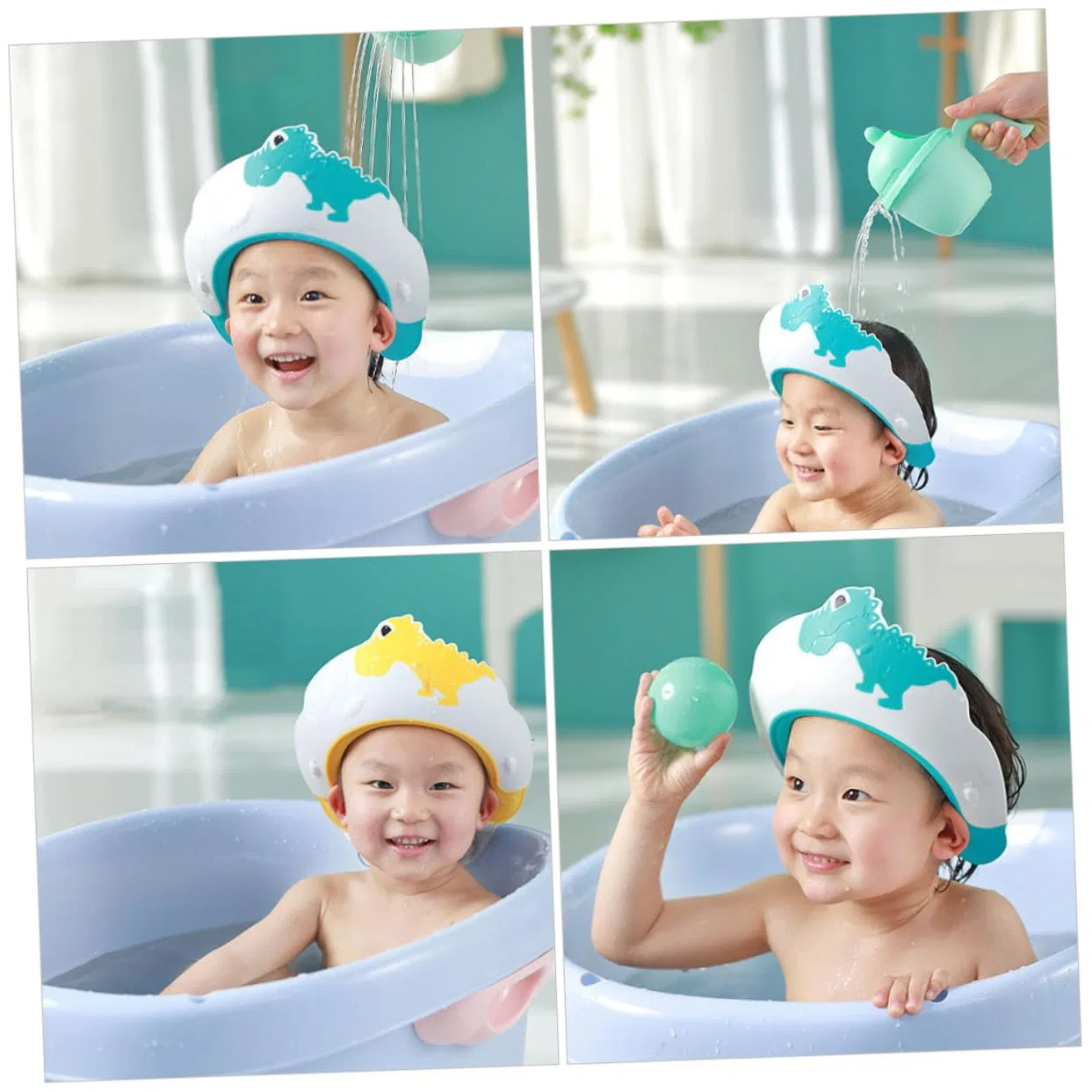 No brand Детская шапочка для душа Minkissy, 2 шт, Водонепроницаемая — фото 3
