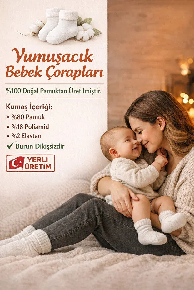 Детские пинетки-носочки хлопковые 5 шт Karamila, Beige — фото 3