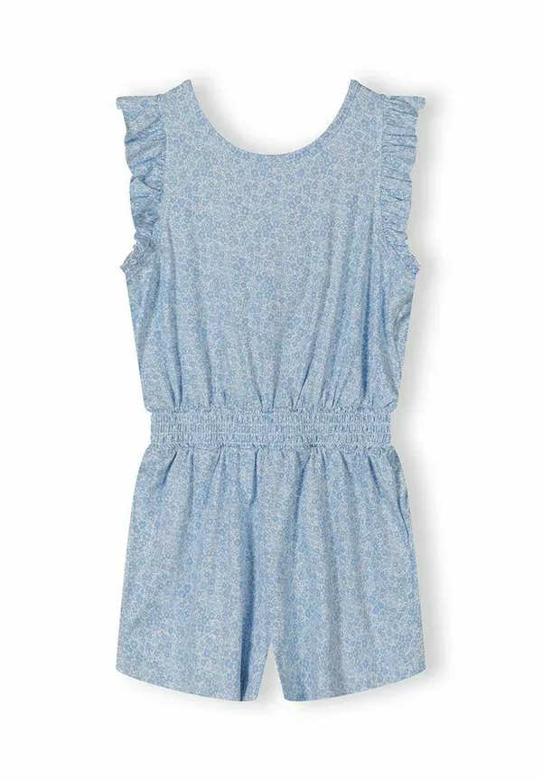 Комбинезон с цветочным принтом Floral short playsuit with elastic wais Minoti, синий — фото 3