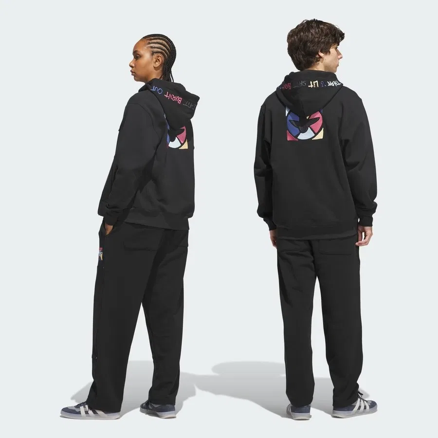 Спортивные штаны свободного кроя с графическим принтом Mark Gonzales adidas, Черный — фото 2