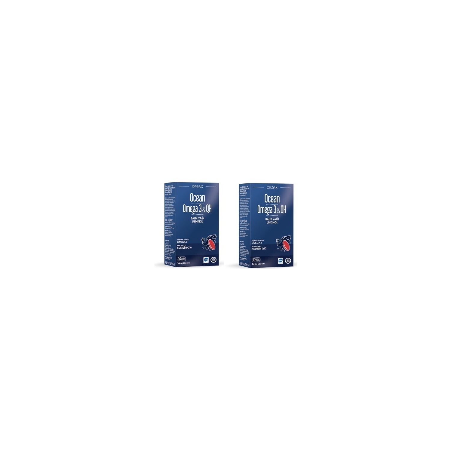 

Добавка Ocean Omega 3 & Qh, 2 упаковки по 30 капсул
