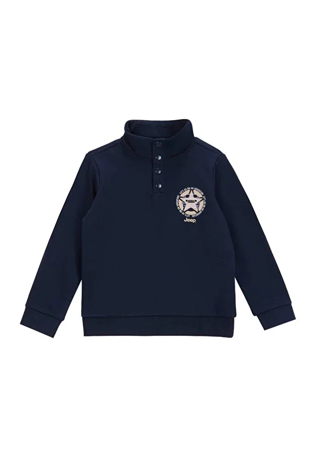 Детское для мальчиков свитшот с принтом Jeep, Navy Blue