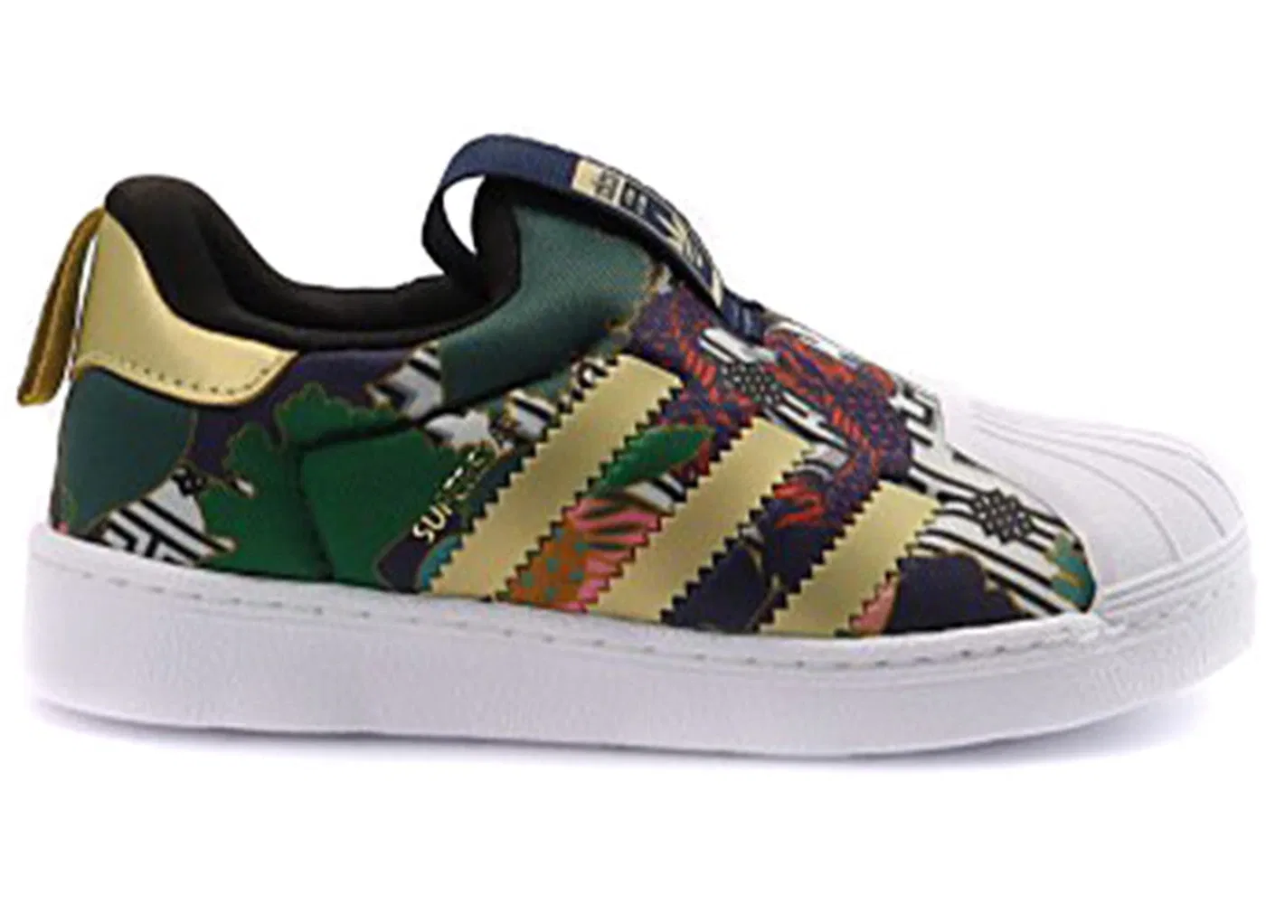 Детские кроссовки Lifestyle с закрытым носком Adidas Superstar 360, Collegiate Navy/Gold Metallic/Cloud White