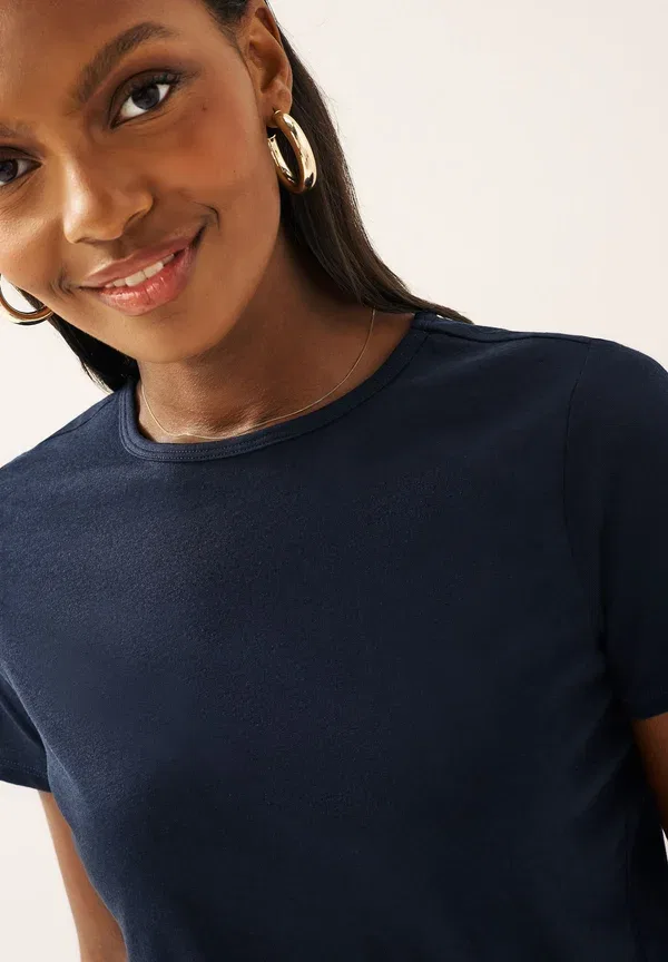 Футболка хлопковая The everyday crew neck short sleeve, Next, Navy Blue, темно-синий — фото 3