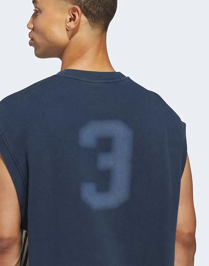 Майка-борцовка Originals Trefoil Adidas Originals, Night Indigo — фото 4