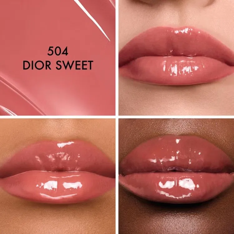 Блеск для губ в стике с эффектом зеркального блеска Addict Glass Lipstick DIOR, 504 Dior Sweet — фото 3