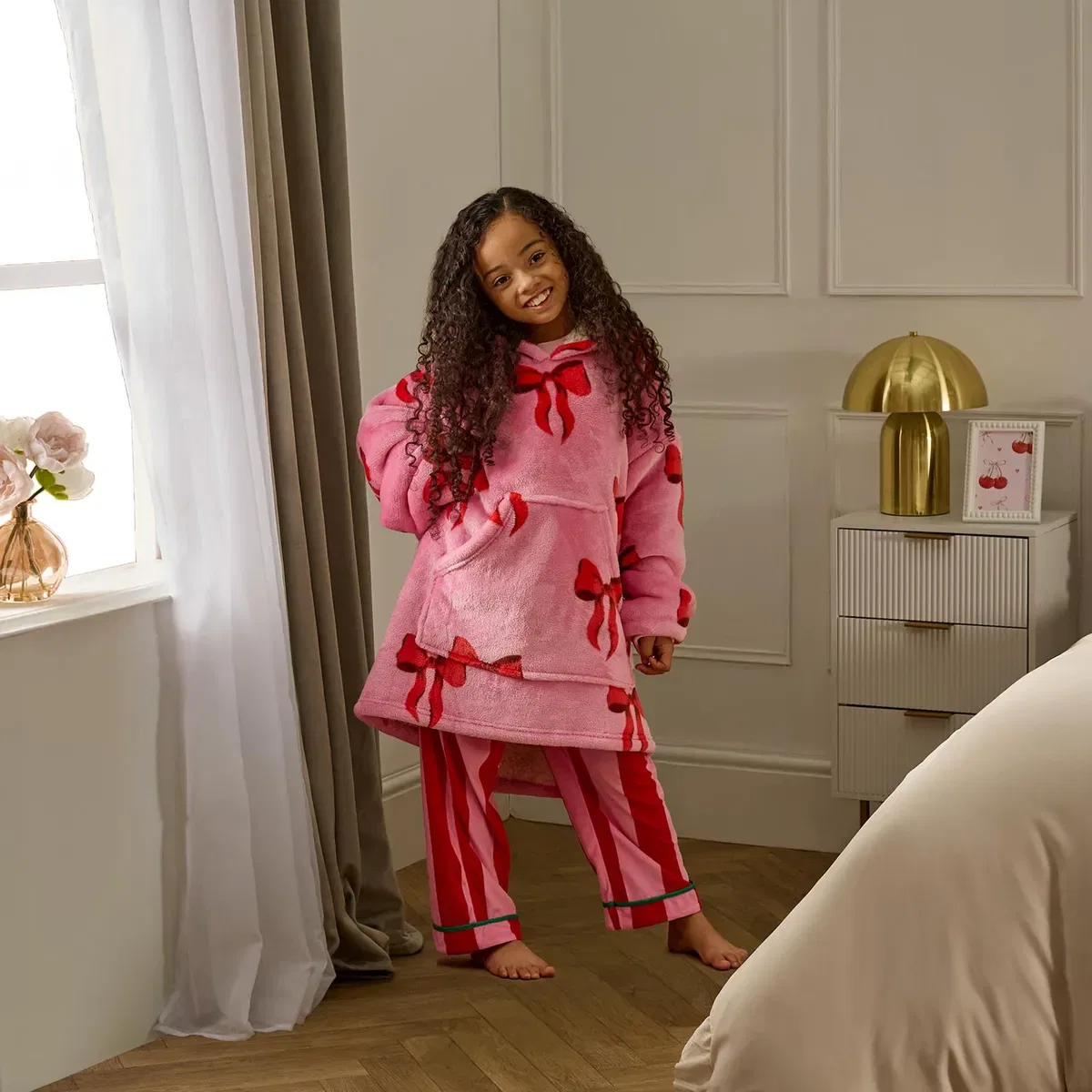Детский худи из флиса Mini Me Bows Ohs, Multi