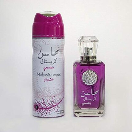 New Tawakkal Perfumes Mahasin Crystal Violet 100ml Дезодорант EDP Цветочная орхидея Ваниль Мускусный Древесный — фото 2