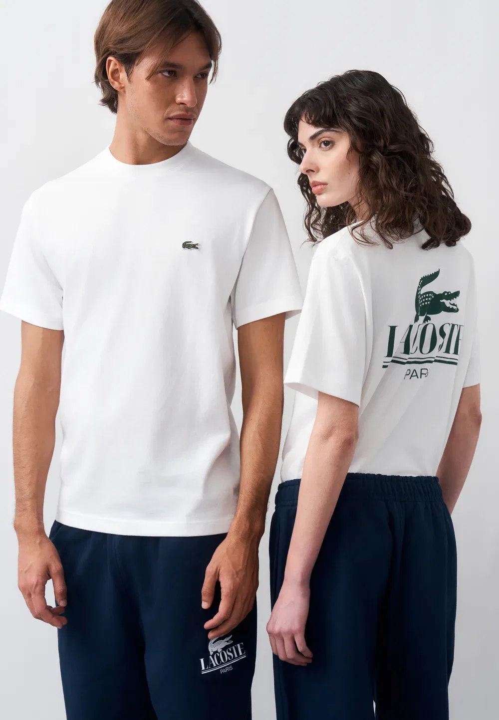 Футболка Lacoste White с принтом, унисекс — фото 2