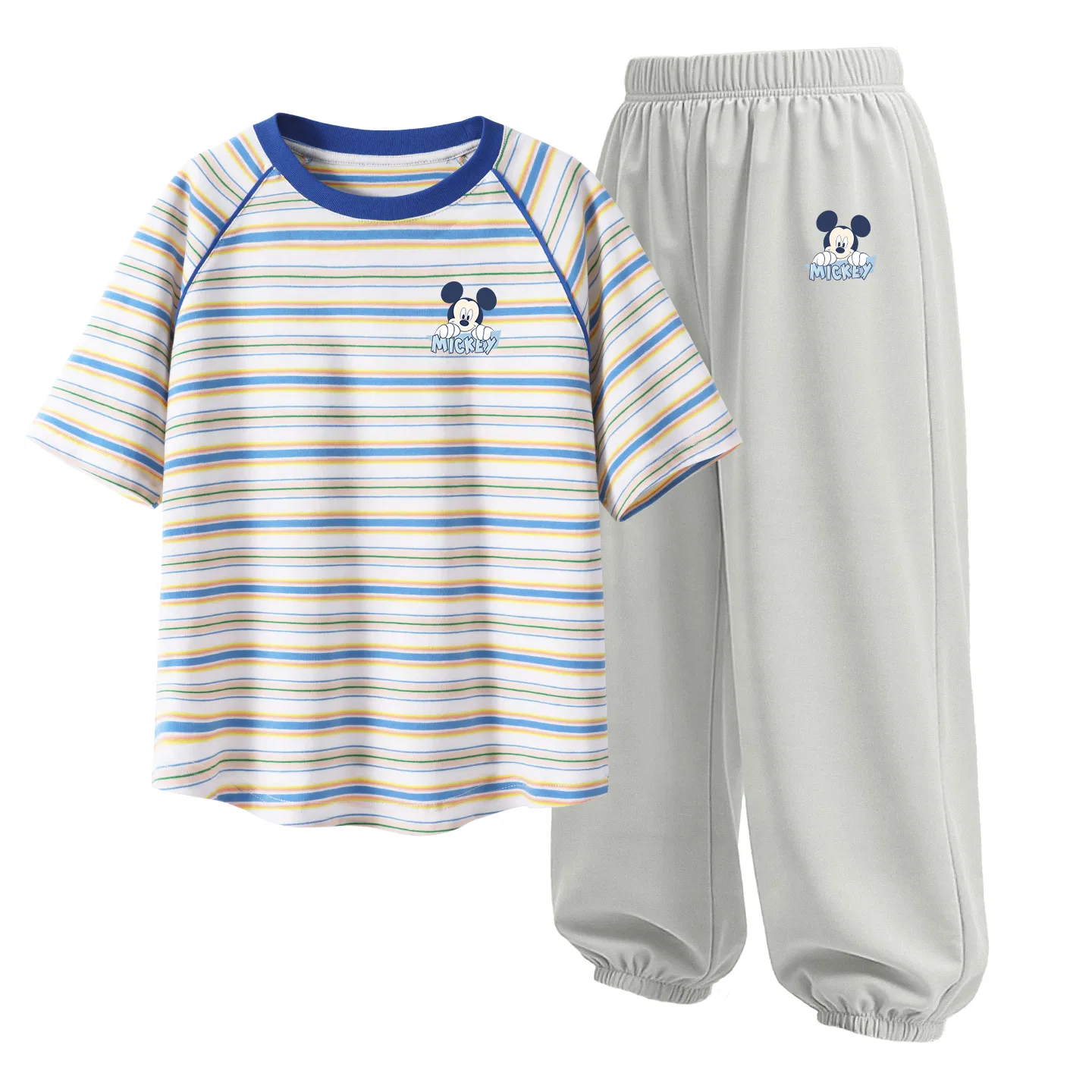 Детский спортивный костюм с круглым вырезом, дышащий, Disney, Di Signature K Blue Stripes, Di Signature K Glacier Gray