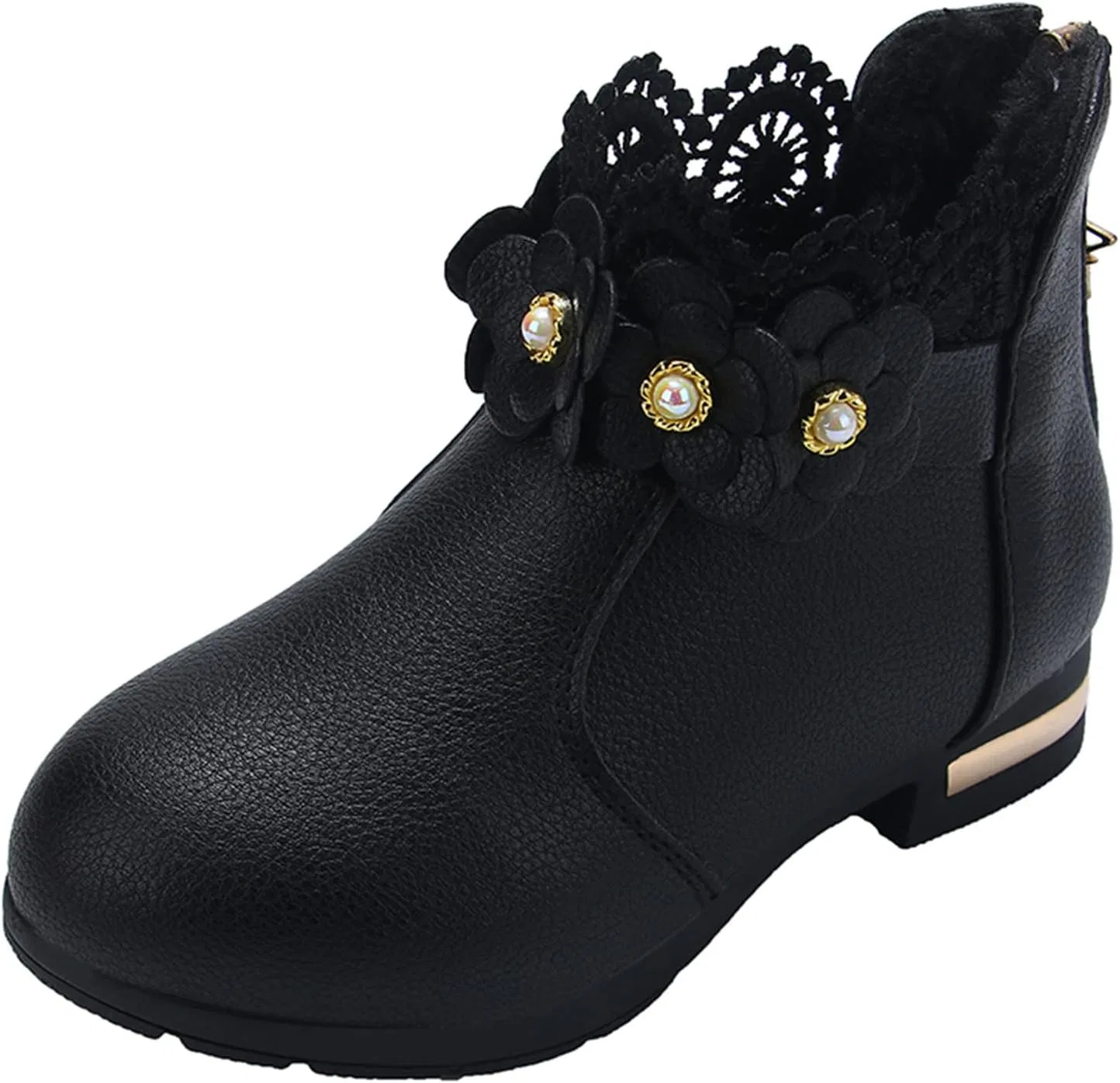 Детские ботинки для девочек с широкой колодкой Hynde Girl Wpf A Boot, Black