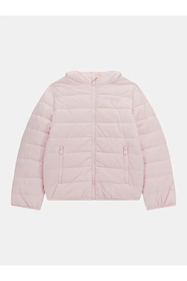 Детское пальто для девочек с капюшоном Guess, Pink