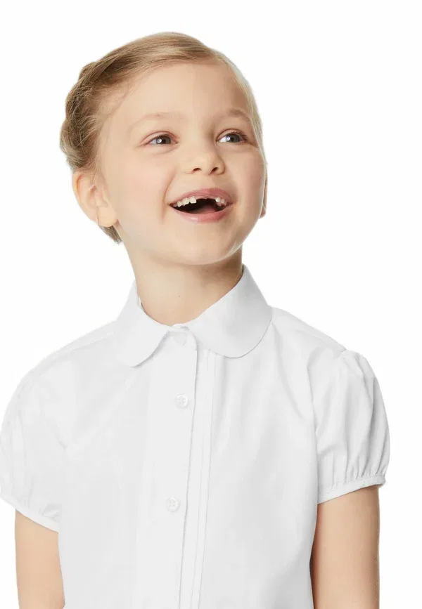 Комплект из 2 блузок, немнущаяся, button-down blouse, Marks & Spencer, белый — фото 4