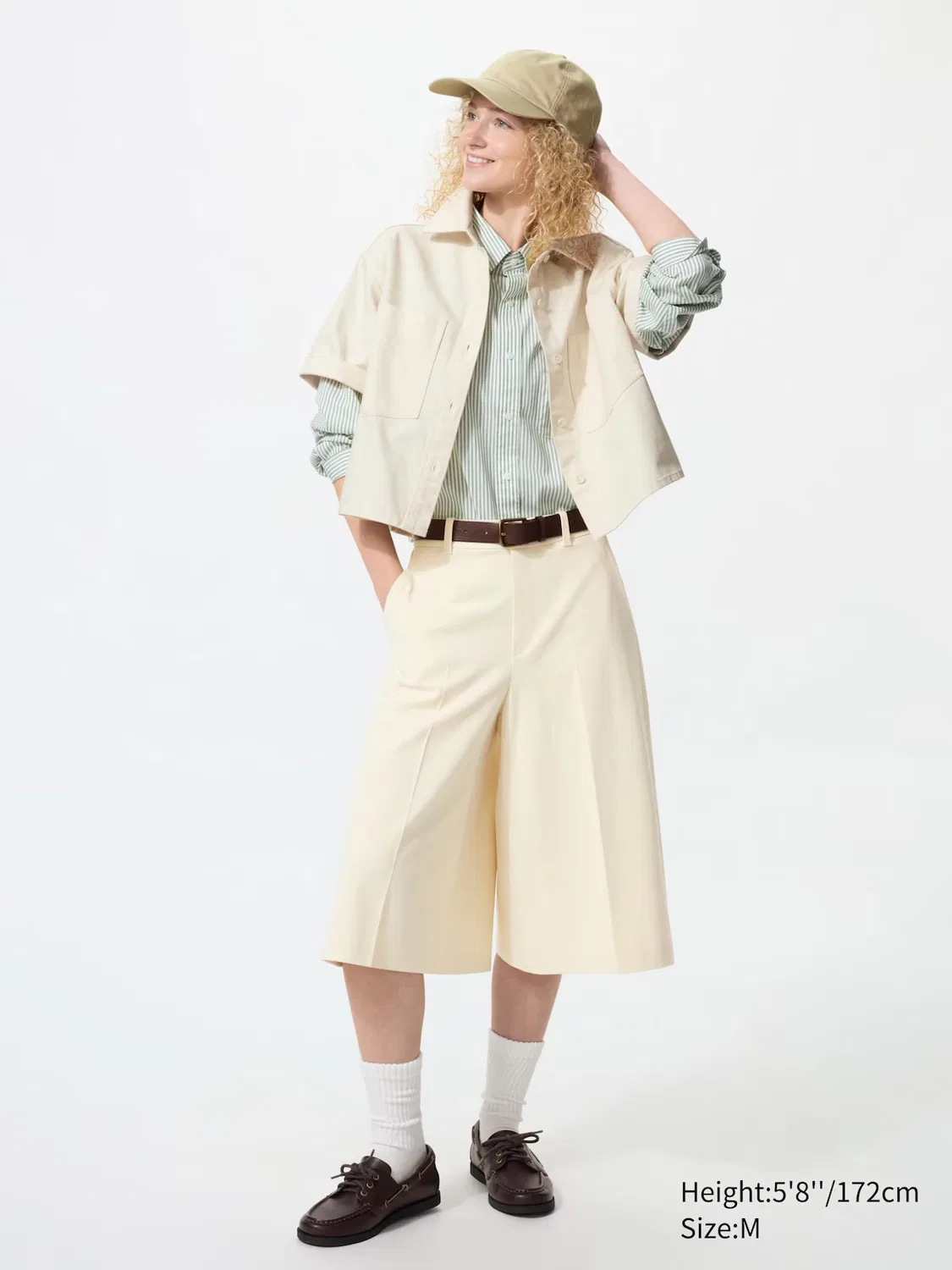 Кюлоты Uniqlo, элегантные, натуральный