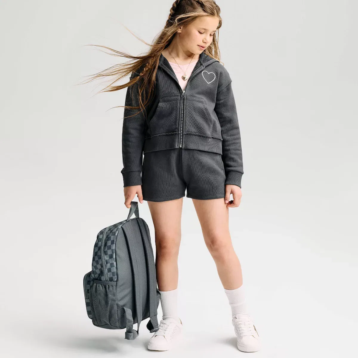 Шорты на резинке из футера Cat & Jack, Charcoal Gray