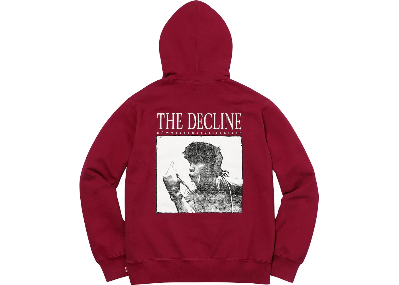 Мужской худи Supreme Decline Hooded Sweatshirt, Cardinal — фото 2