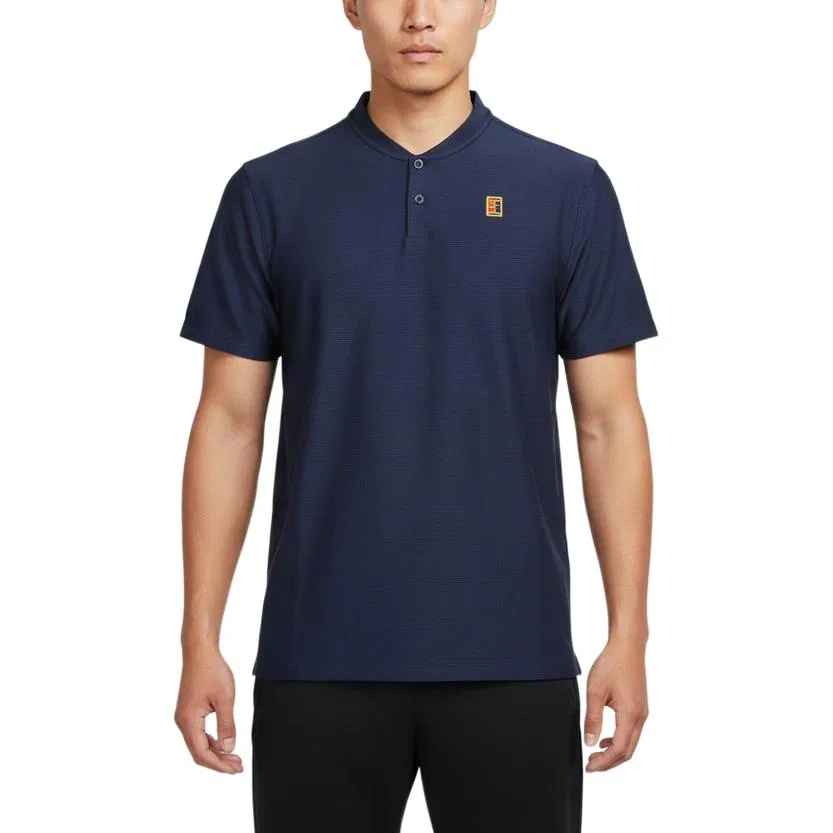 Мужская футболка с воротником-стойкой Nike, Dark Blue