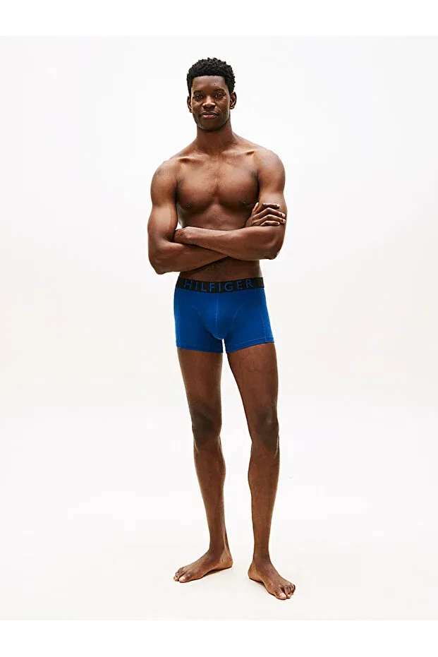 Мужской комплект трусов-боксеров хлопковый Tommy Hilfiger, Black - Blue — фото 3