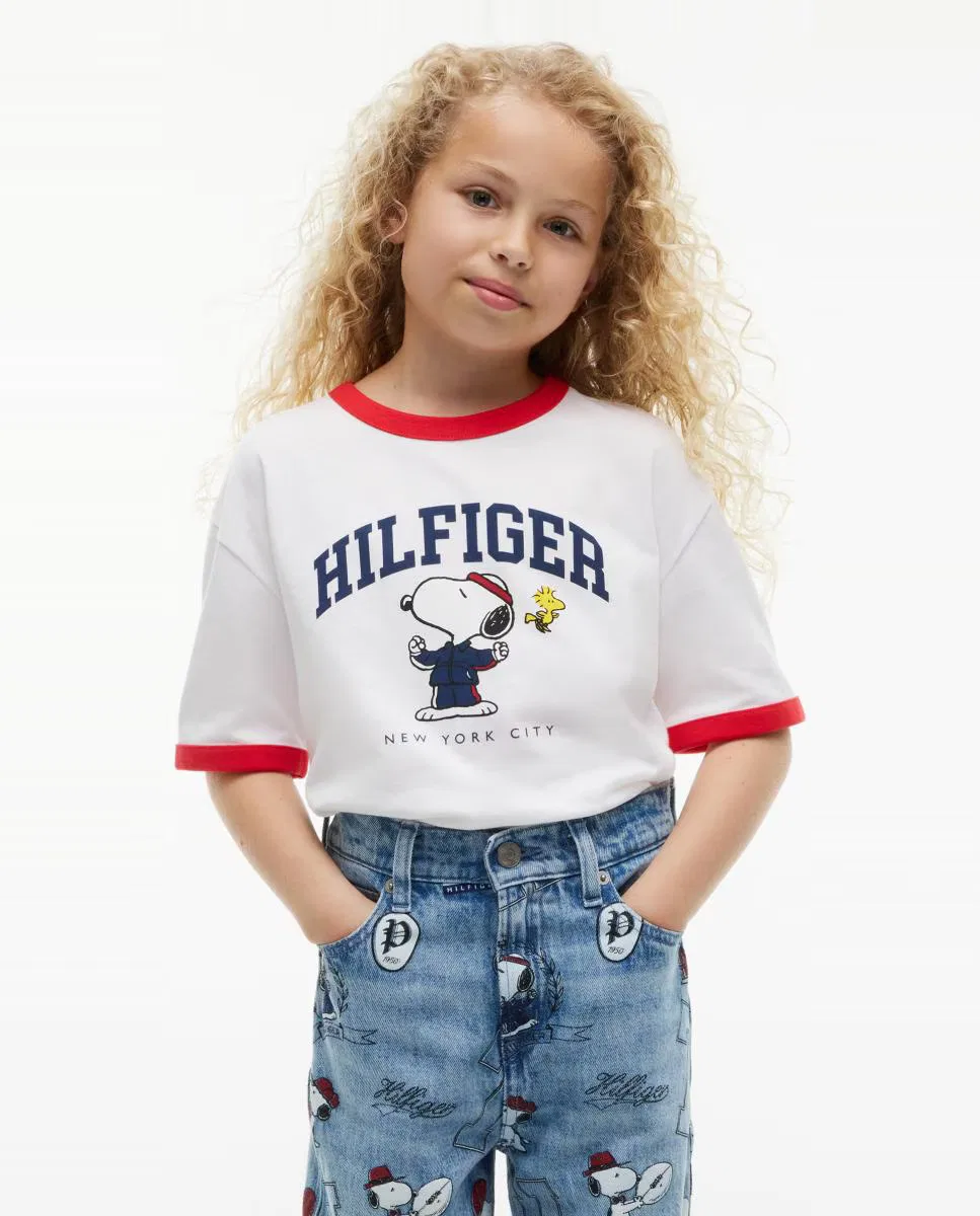 Детская футболка с коротким рукавом, Logo Snoopy, Tommy Hilfiger, белый