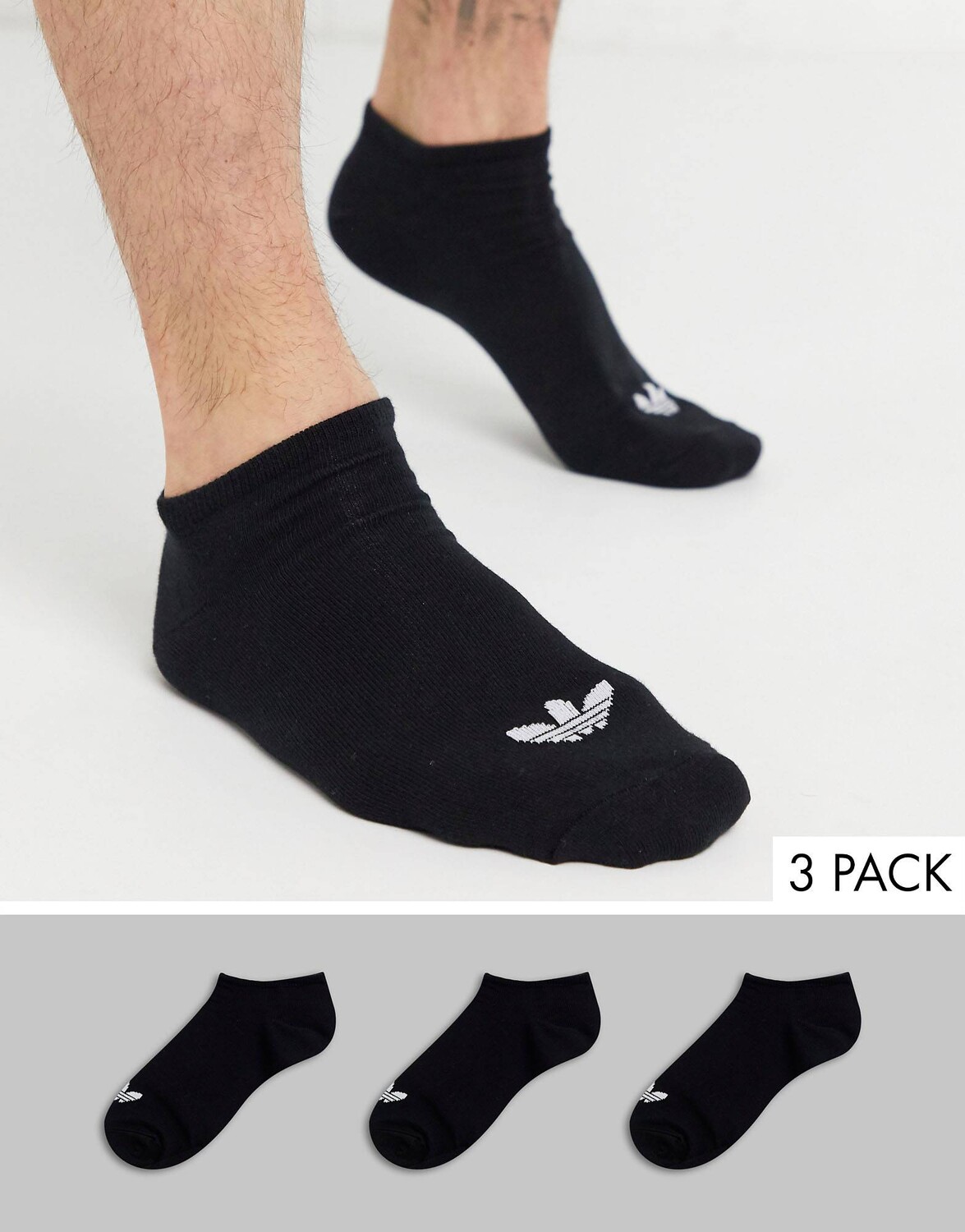 

Комплект из 3 пар черных спортивных носков Adidas Originals