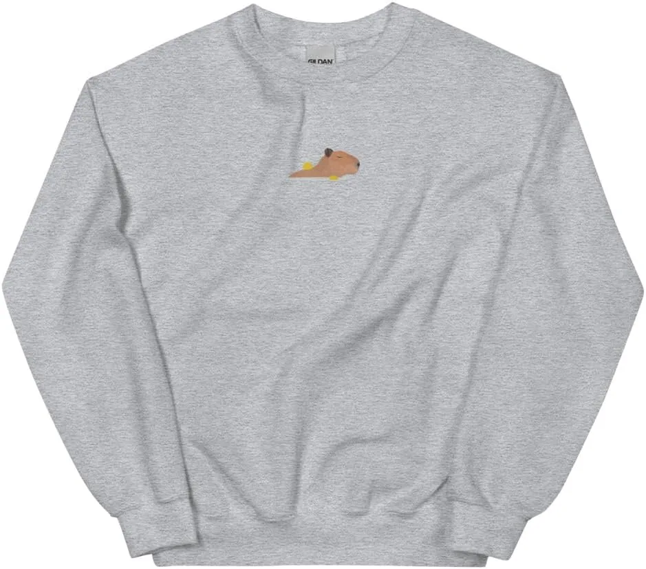 Свитшот с вышивкой капибары, Unisex