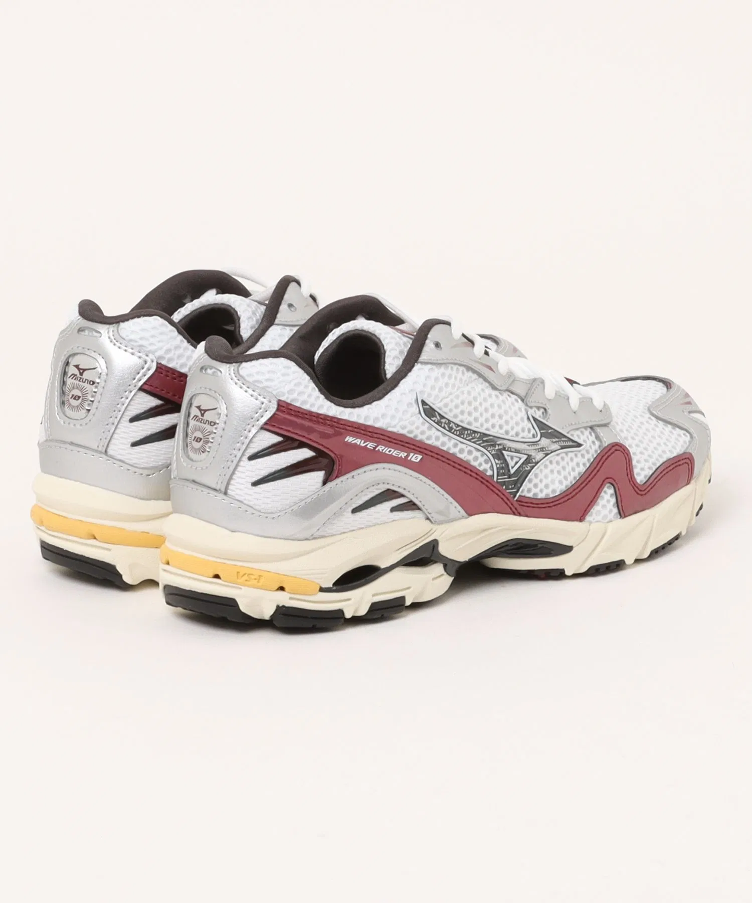 Мужские кроссовки MIZUNO WAVE RIDER 10 лёгкие бело-красные — фото 2