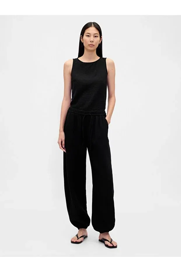 Женские джоггеры с принтом Gap, Black-004