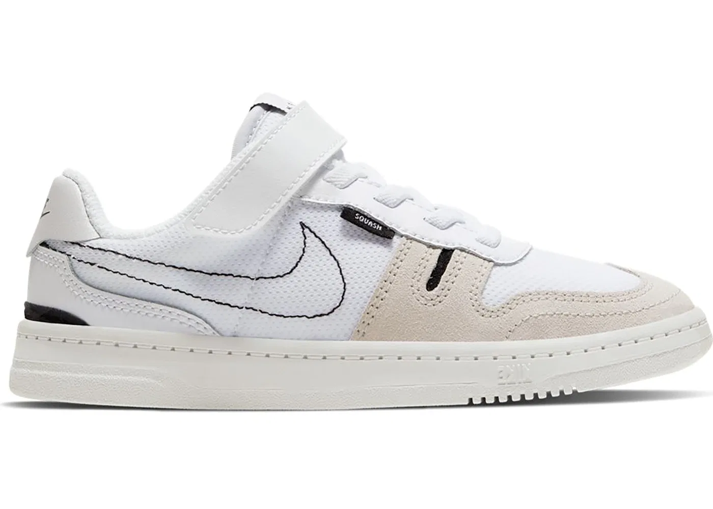 Детские кроссовки для мальчиков с повседневным стилем Nike Squash Type Nike, Summit White/Black-Vast Grey-White