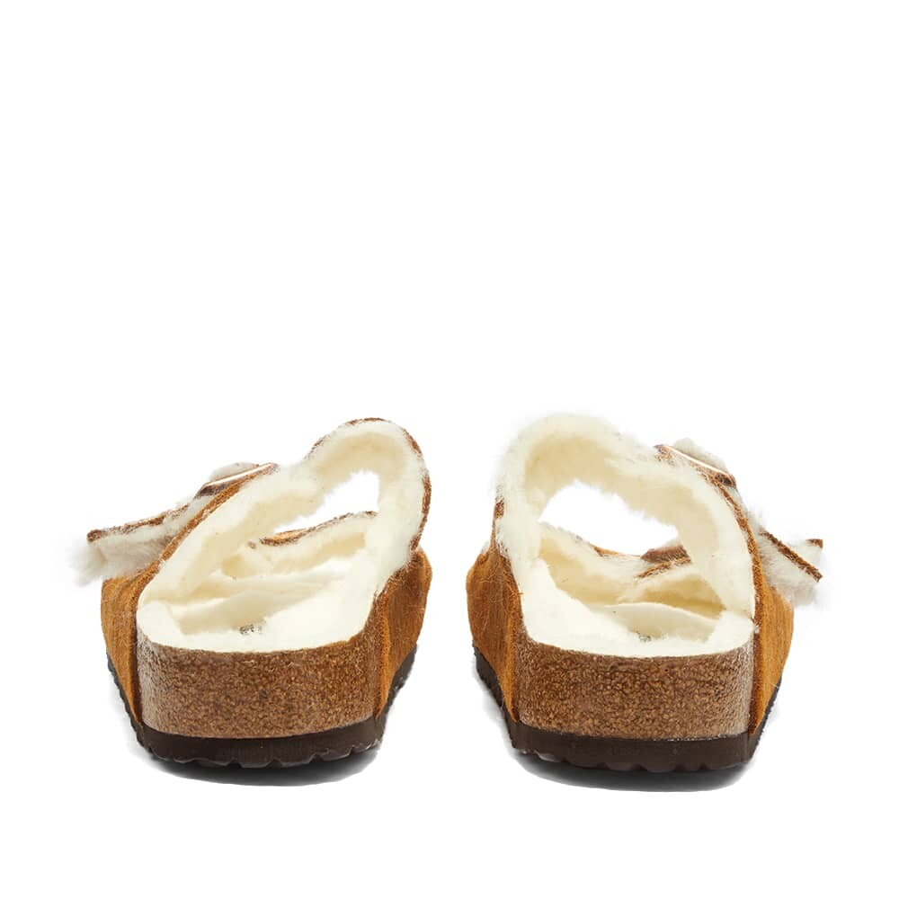Сандалии Birkenstock Arizona Shearling Suede Leather, коричневый — фото 3