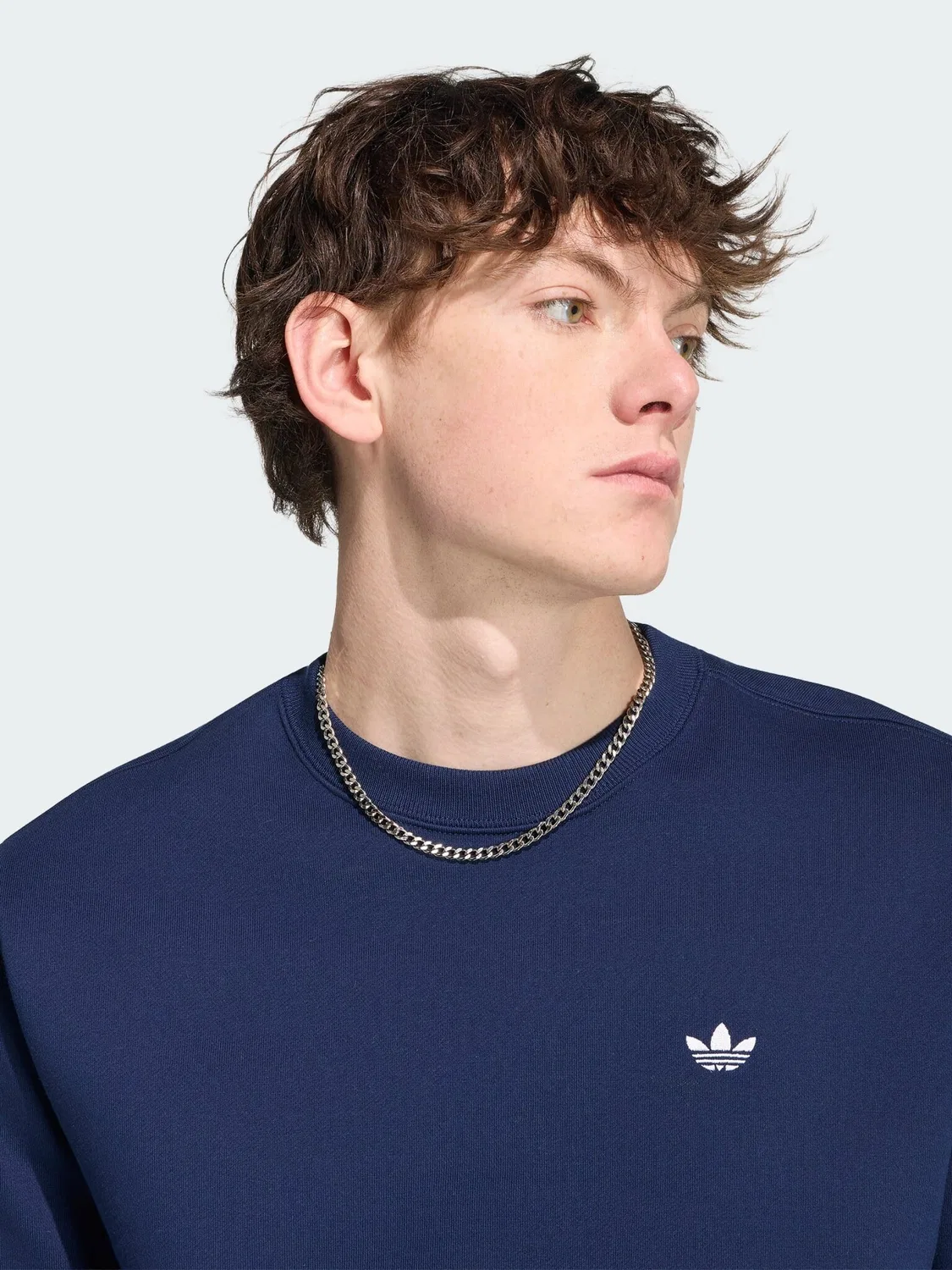 Мужская толстовка стандартного кроя Trefoil Essentials Adidas, темно-синий — фото 3