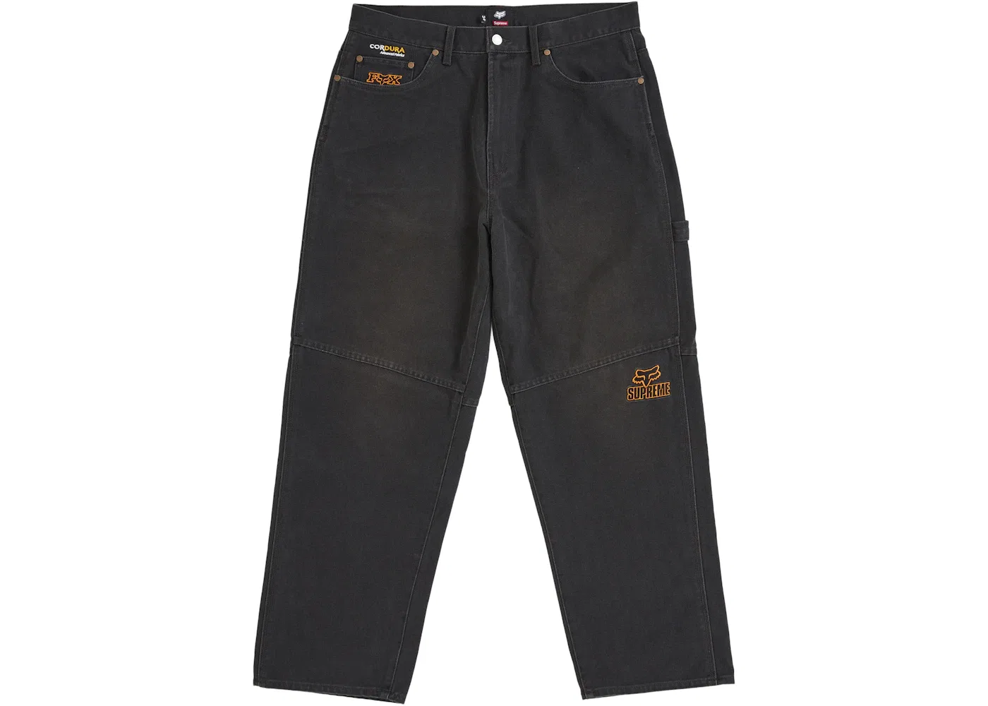Мужские джинсы с принтом Supreme Fox Racing Cordura Baggy Jean, Black