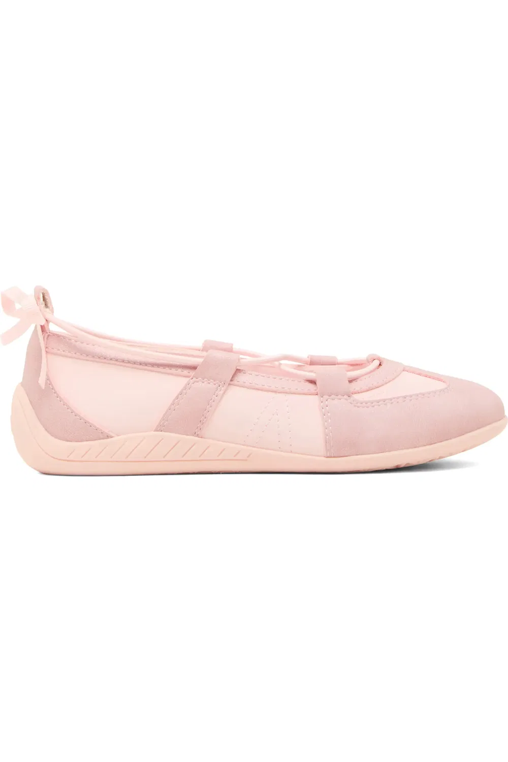 Кроссовки спортивные детские с балеринскими шнурками JMeara Steve Madden, Blush — фото 2
