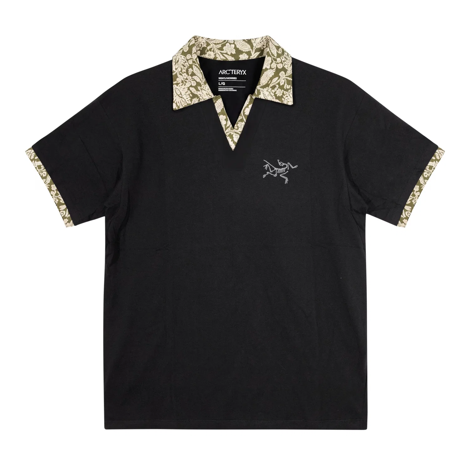Футболка с отложным воротником, прямая, Arcteryx, Black