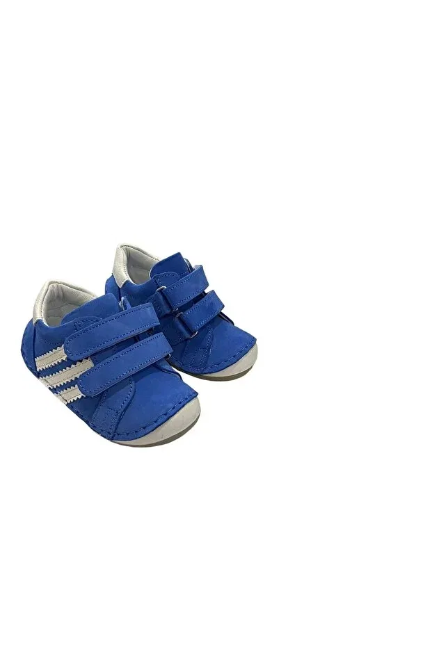 Детская обувь для мальчиков кожаная Pappikids, Blue — фото 4