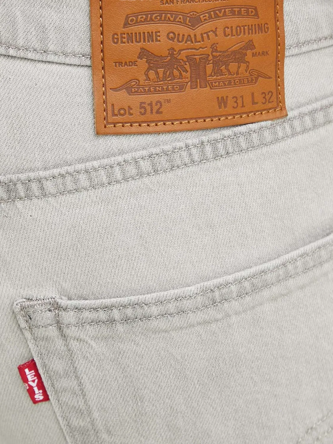 Джинсы 512 Slim Taper, серые Levi's, серый — фото 2