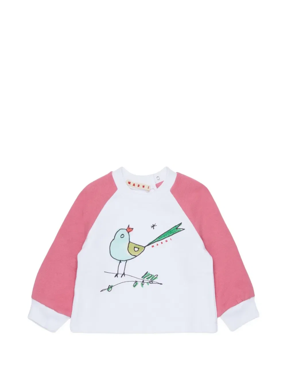 Толстовка с принтом и логотипом Marni Kids, белый
