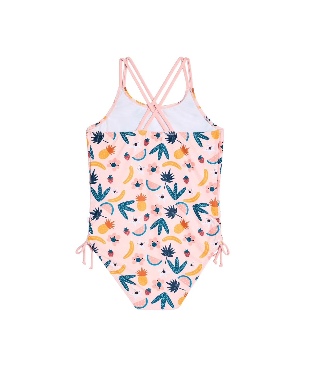 Слитный купальник с рисунком фруктов (для маленьких детей) Deux Par Deux, Pink Printed Fruits — фото 2