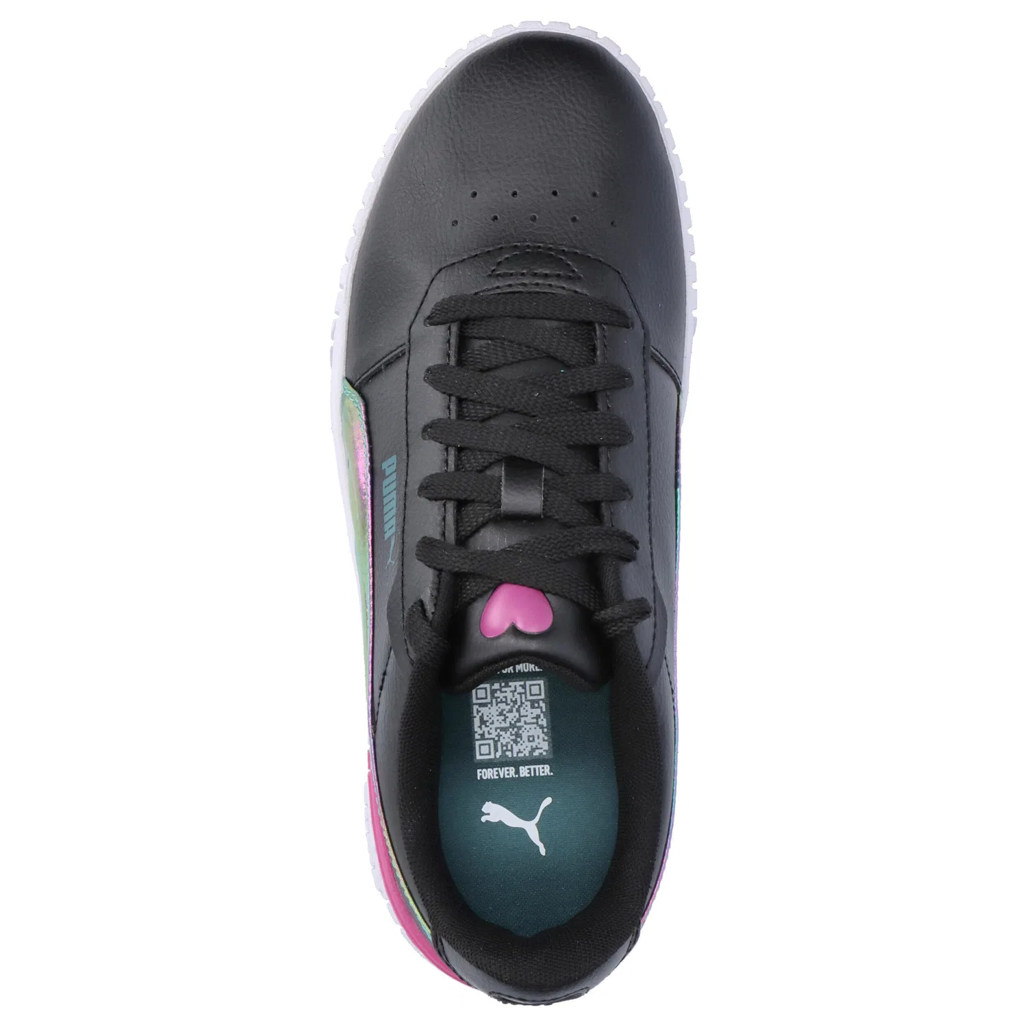 Детские кроссовки из экокожи Carina 2.0 Puma, Schwarz Bunt