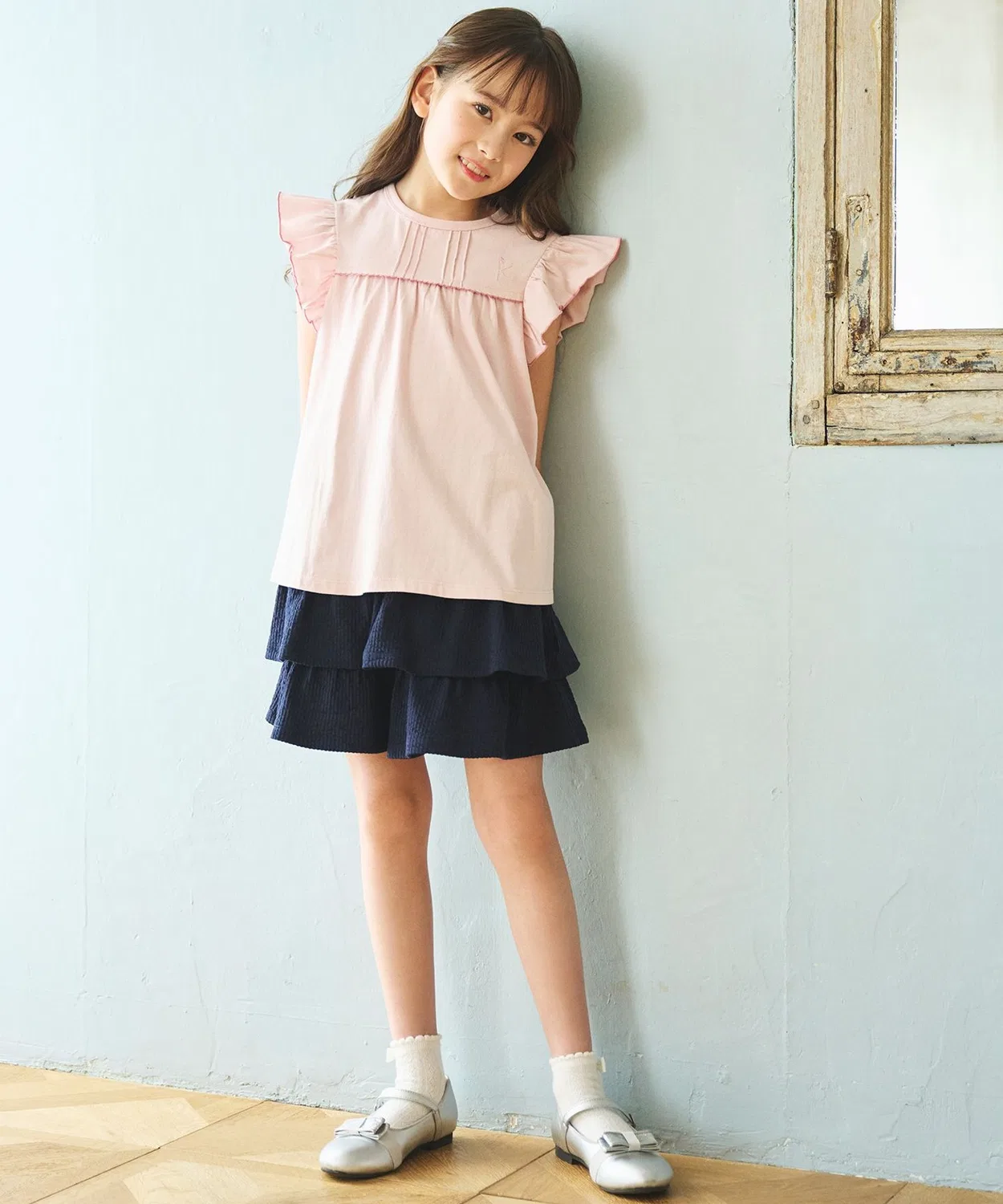 Детская туника с воланами и защитой от солнца Kumikyoku KIDS, Blue — фото 2