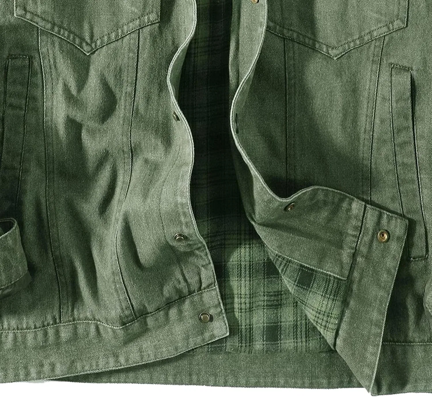 Мужская джинсовая куртка-тракторист Classic Outerwear, зелёный — фото 3