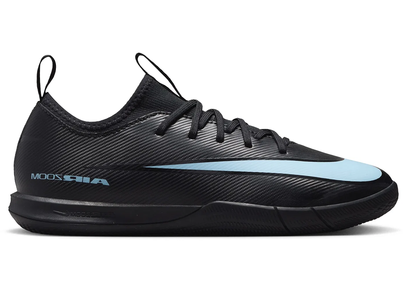 Детские кроссовки для мальчиков с высокой производительностью Nike Mercurial Vapor 16 Academy IC Shadow Pack (GS), Black/Ice Blue