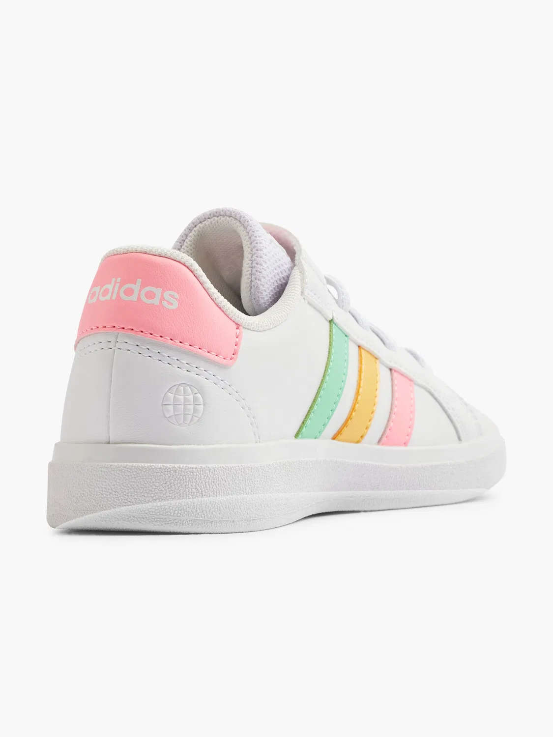 Детские кроссовки на липучках Adidas GRAND COURT 2.0 EL K, белый — фото 3