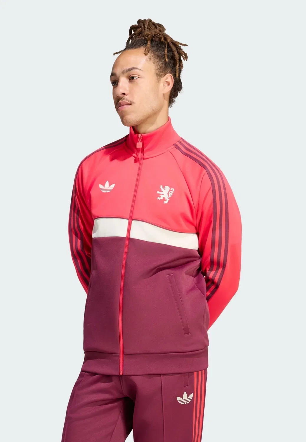 Спортивная футболка Olympique lyonnais originals - клубная одежда Adidas Performance, Active Pink Victory Crimson
