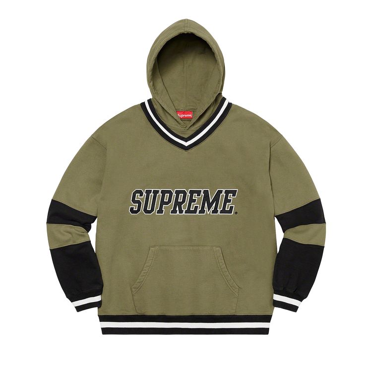 

Толстовка Supreme Hockey Hooded Sweatshirt Light Olive, зеленый