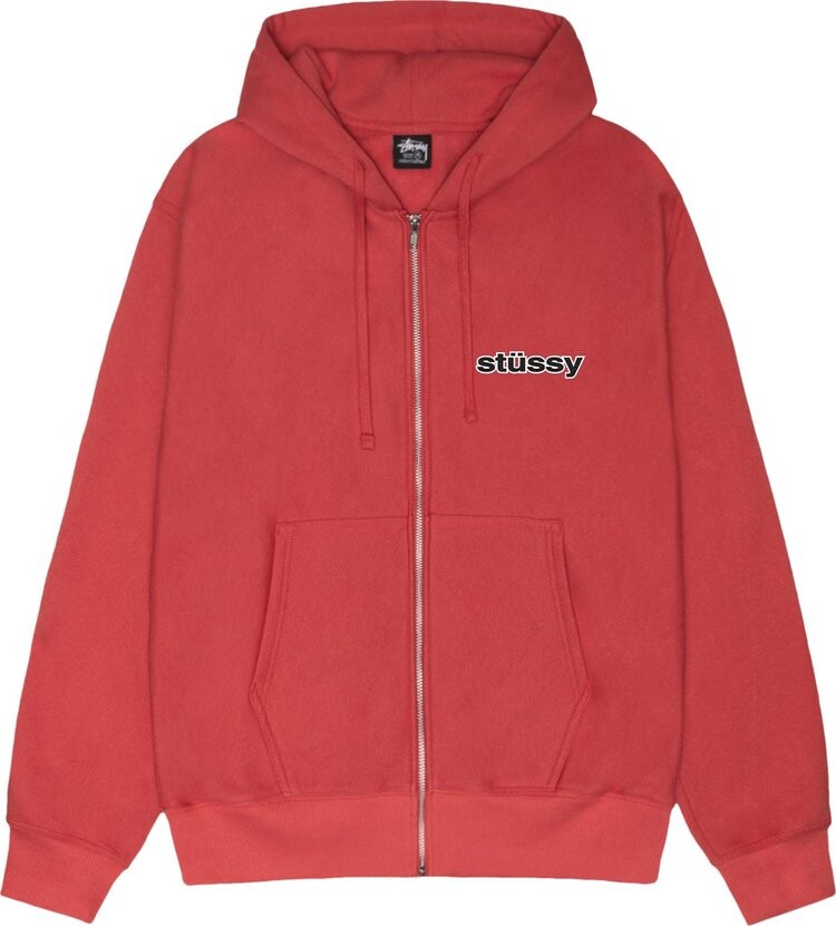 

Худи Stussy SS-Link Zip 'Pepper', красный