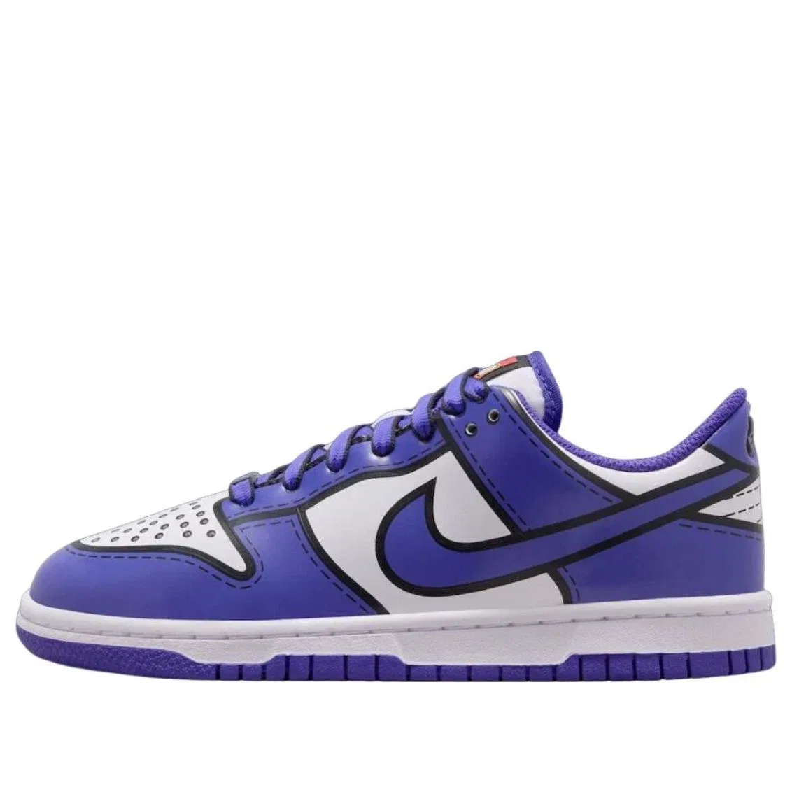 Детские кроссовки Nike Dunk Low с принтом, фиолетовый