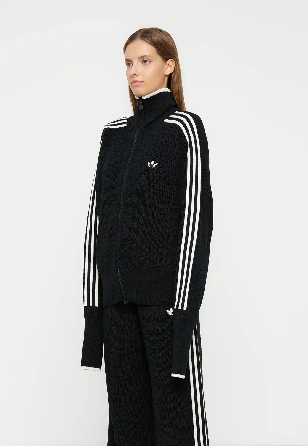Жар-Птица - кардиган Adidas Originals, Black/Chalk White — фото 4