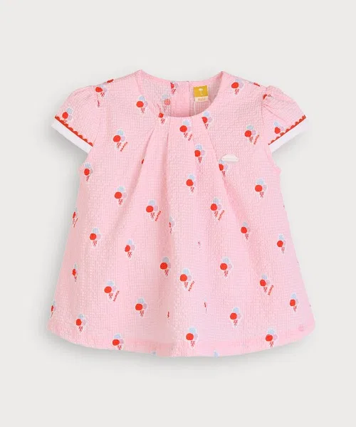 Детский комплект из летнего топа и шорт из сизаля, модель Summer Ice, moimoln, Pink — фото 2